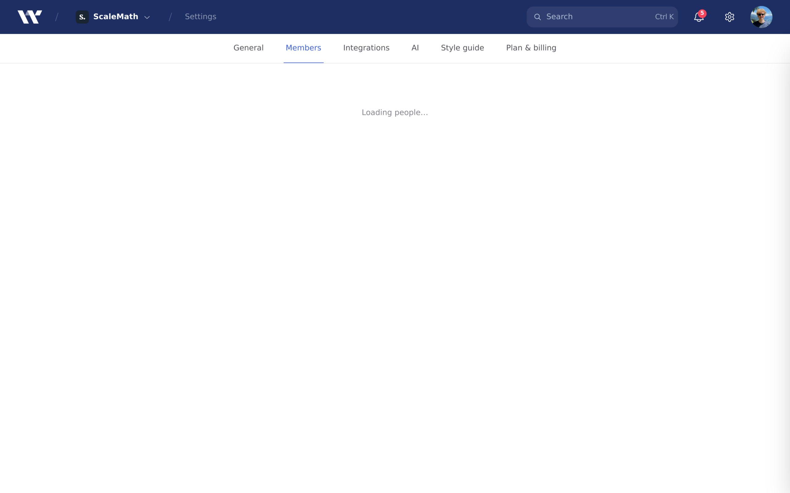 A pending invitee shown on the People page